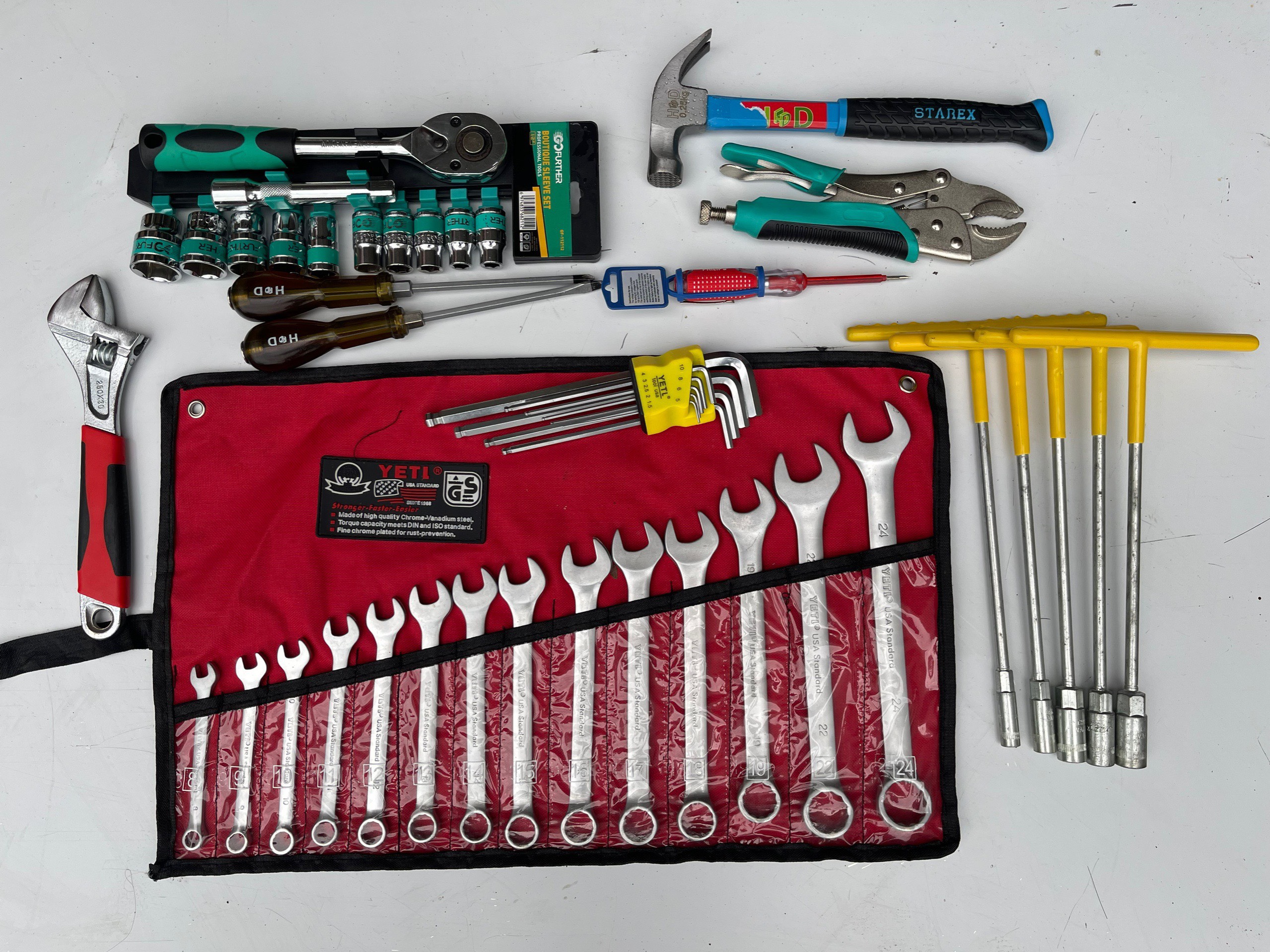Combo cờ lê 10 món dụng cụ sửa chữa xe đa năng tại nhà (VA1)