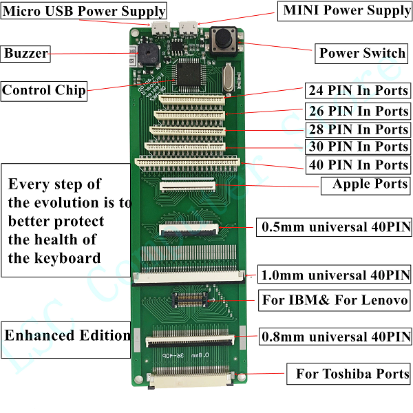 Vỉ test phím đa năng dùng cho laptop