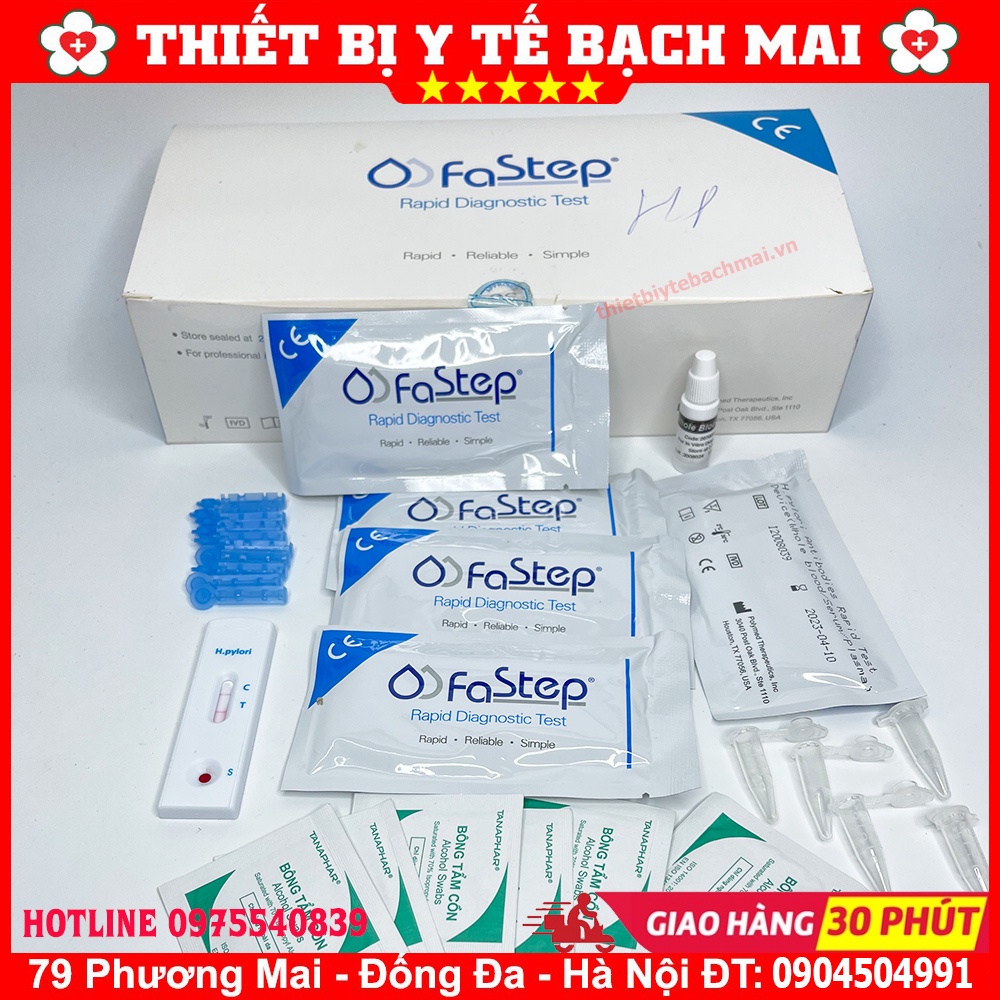 QUE TEST THỬ HP VIÊM LOÉT DẠ DÀY FASTEP -  MỸ