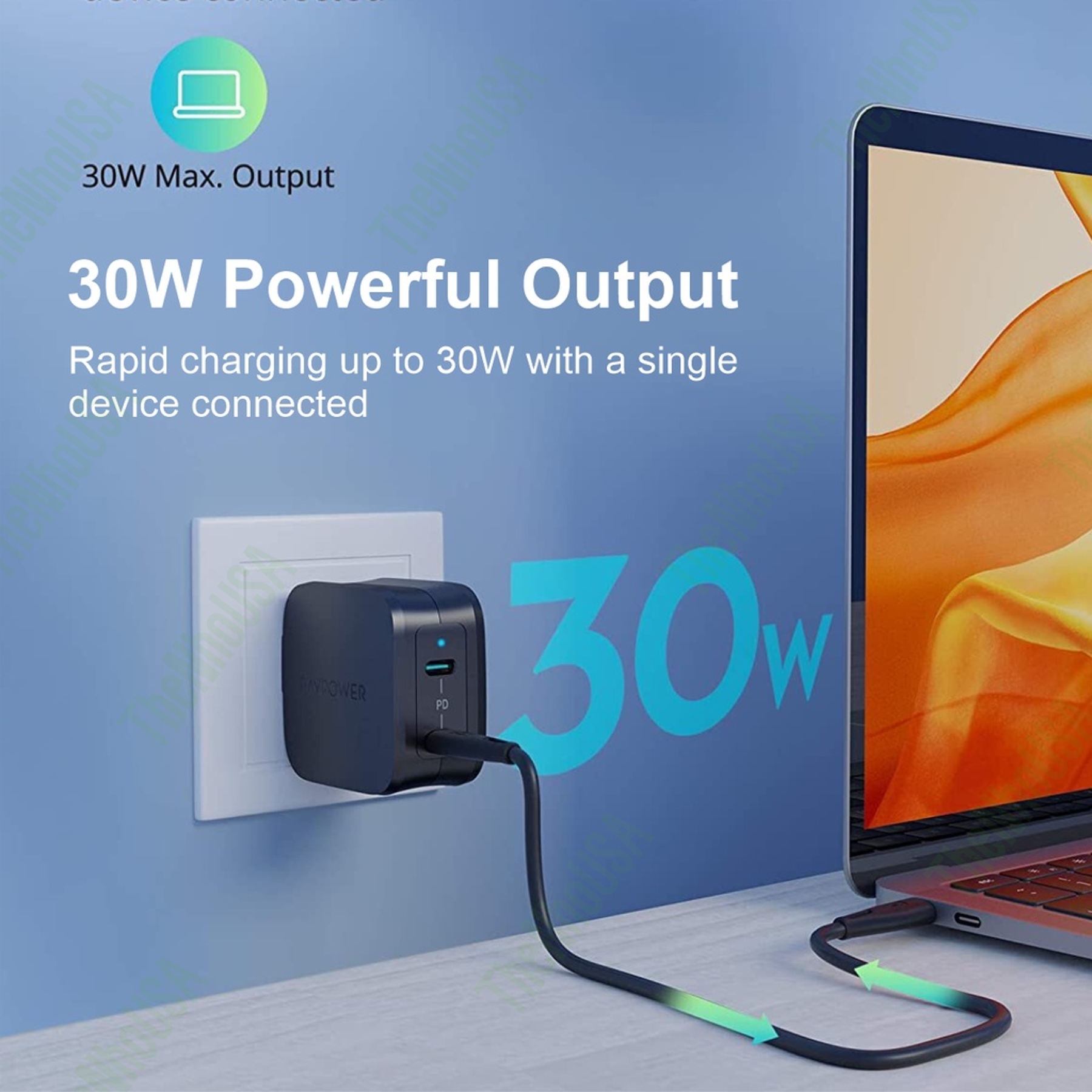 Củ sạc nhanh RAVPower - Kovol 40w - 2 cổng type C - PD/PPS/QC RP - PC152