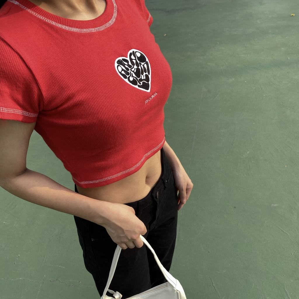 Áo Croptop Form Ôm PRADIES Central Love