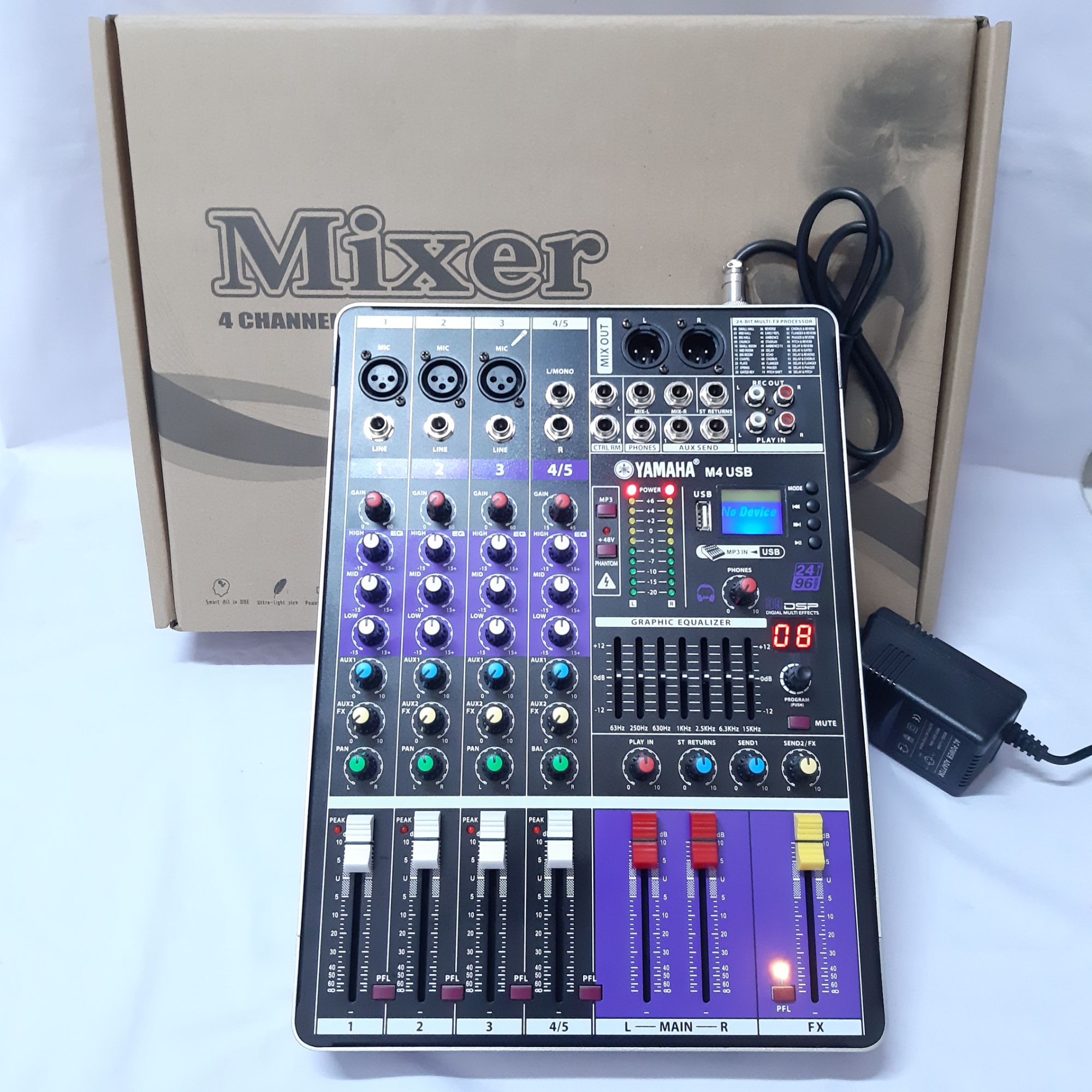 MIXER 4 channel (4 kênh). KẾT NỐI BLUETOOTH, USB.(MG4)