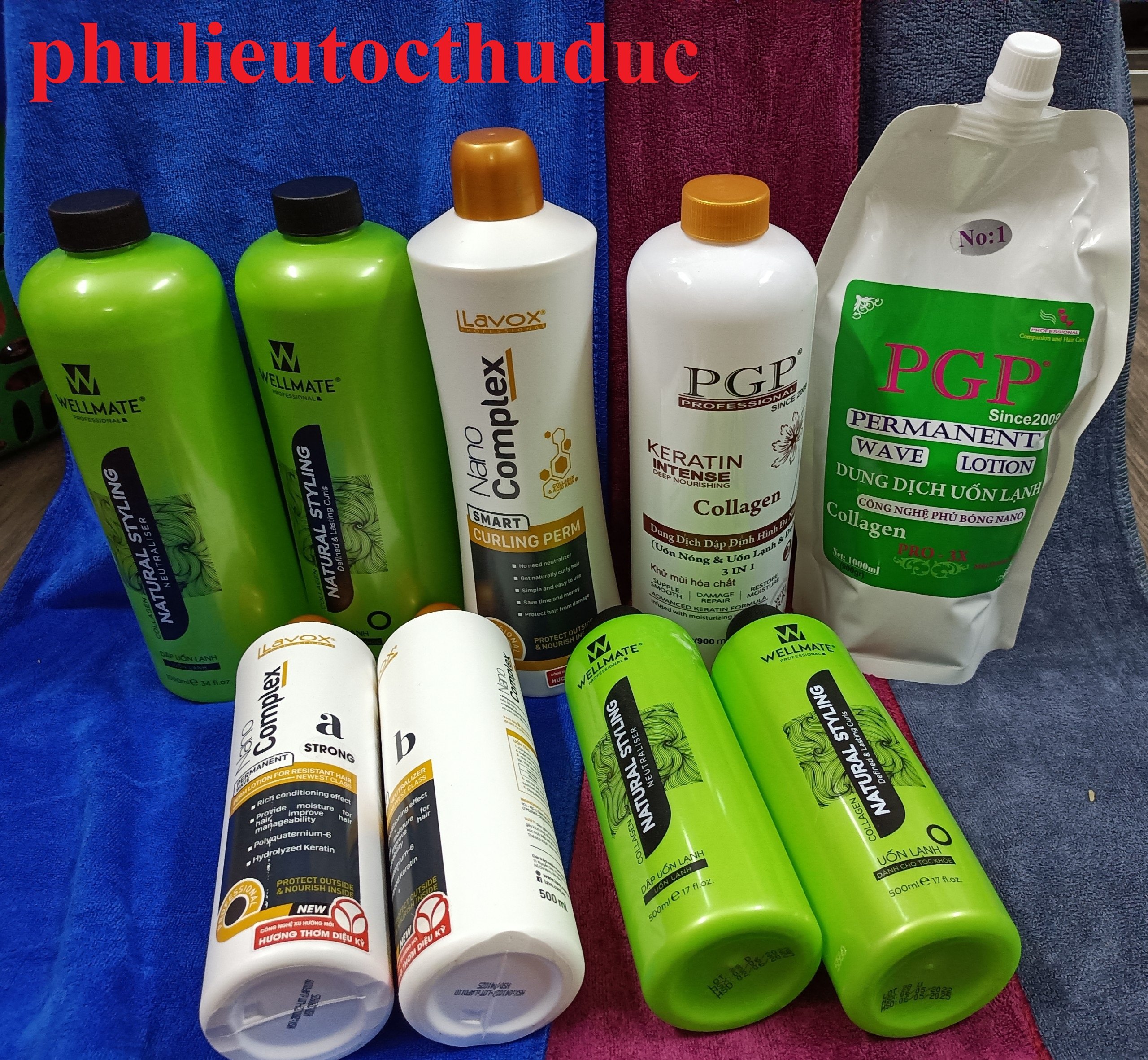 1 Cặp uốn lạnh wellmate dùng tạo kiểu tóc (1 dập + 1 uốn)