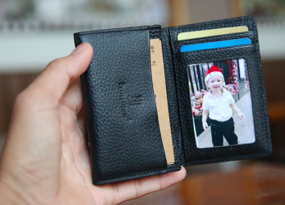 Ví card mini da bò cao cấp siêu mềm 2 màu đen ,nâu