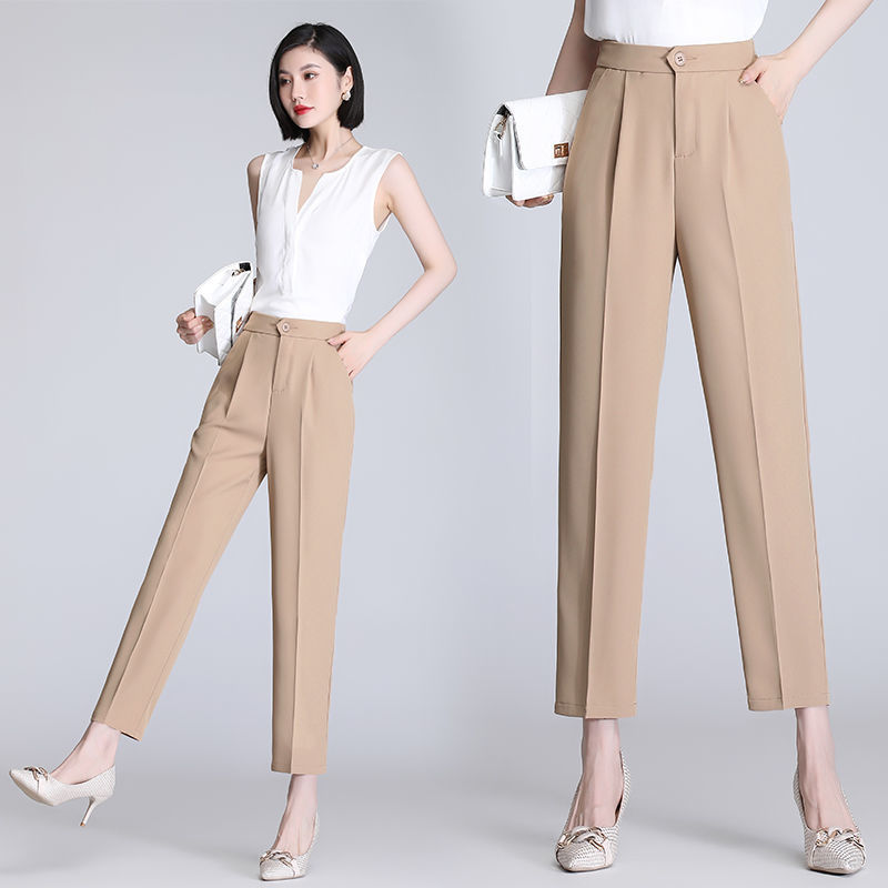 Quần baggy nữ lưng cao công sở Maya cạp chun sau vải tuyết mưa Q901