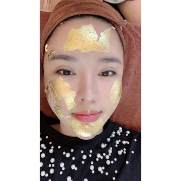 Combo 100 Miếng Mặt Nạ Vàng Lá 24k Nguyên Chất
