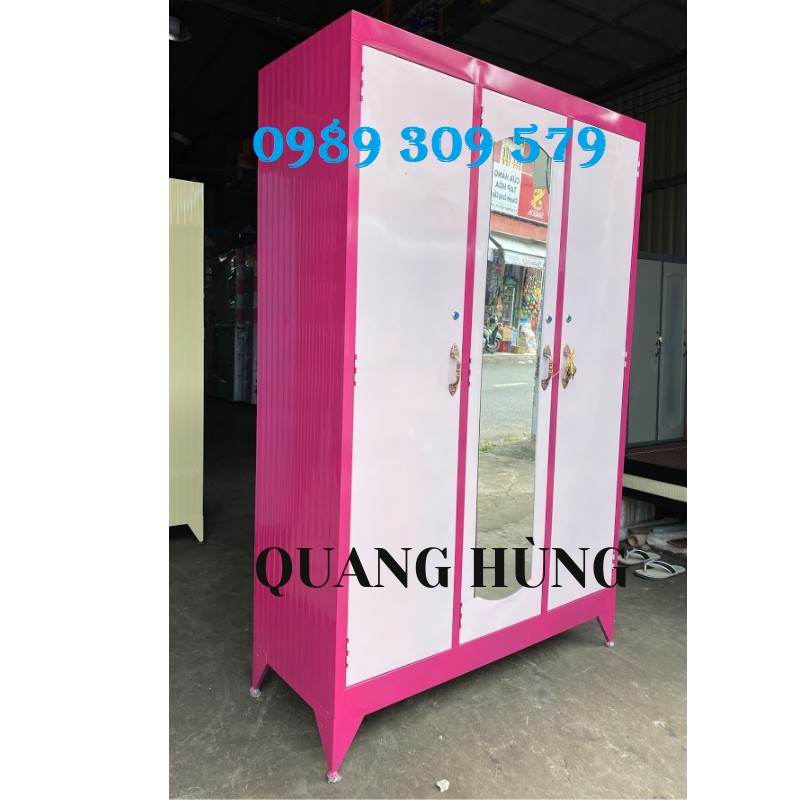 [HCM]Tủ sắt áo quần 3 cánh 1m8x1m2 cao cấp HCM