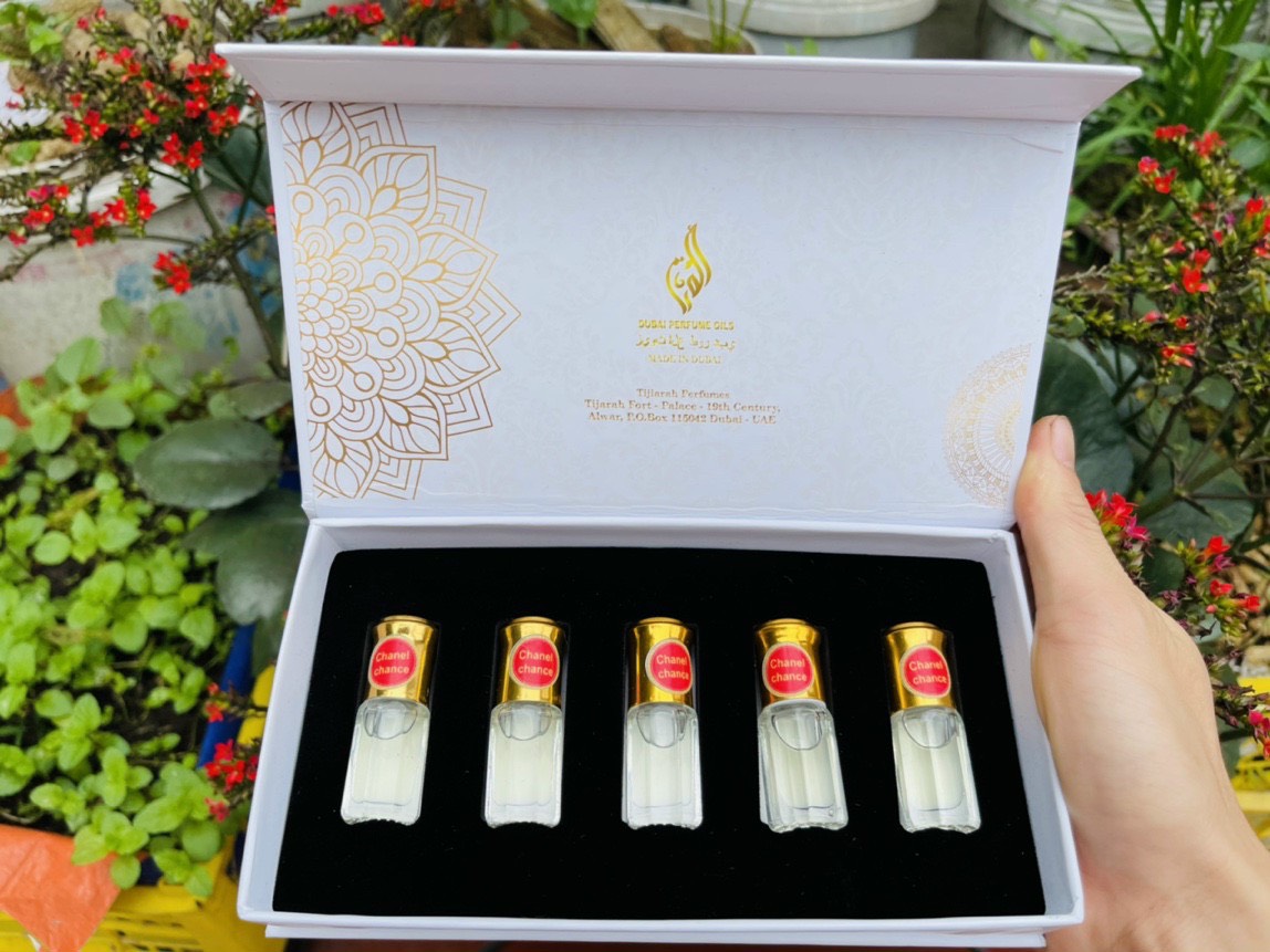 Set 5 chai tinh dầu nước hoa Dubai chuẩn