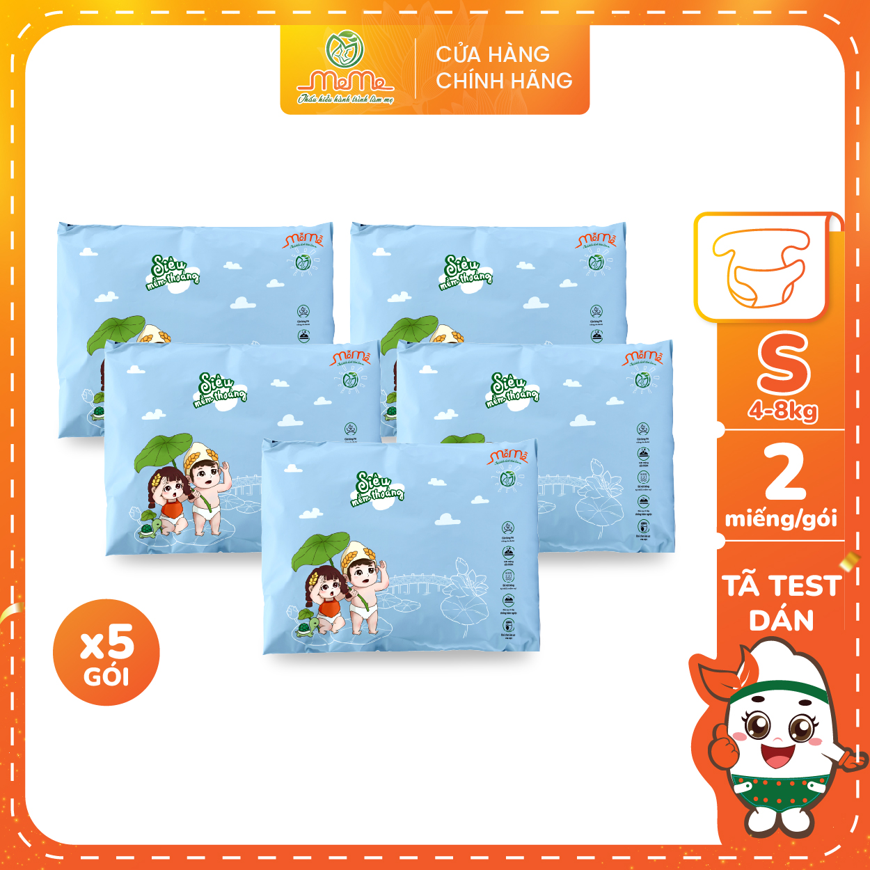 Combo 10 Miếng Bỉm Dùng Thử Mễ Mễ