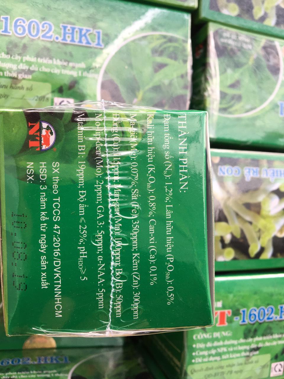 Thùng phân bón NT 1602 HK 1 30 hộp x 20 túi lọc