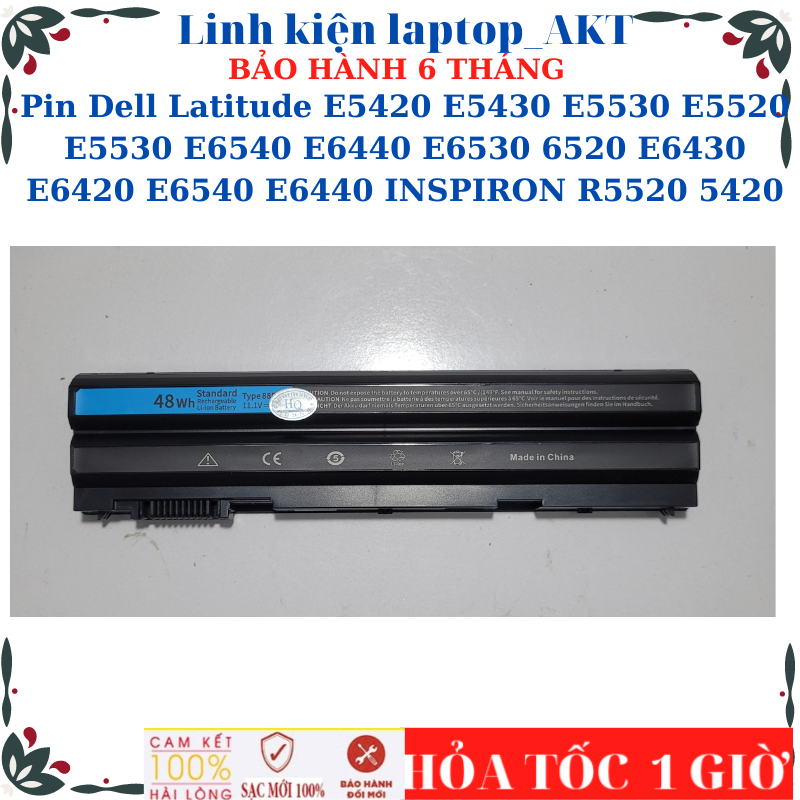 Pin Dell Latitude E5420 E5430 E5530 E5520 E5530 E6540 E6440 E6530 6520 E6430 E6420 E6540 E6440 INSPIRON R5520 5420