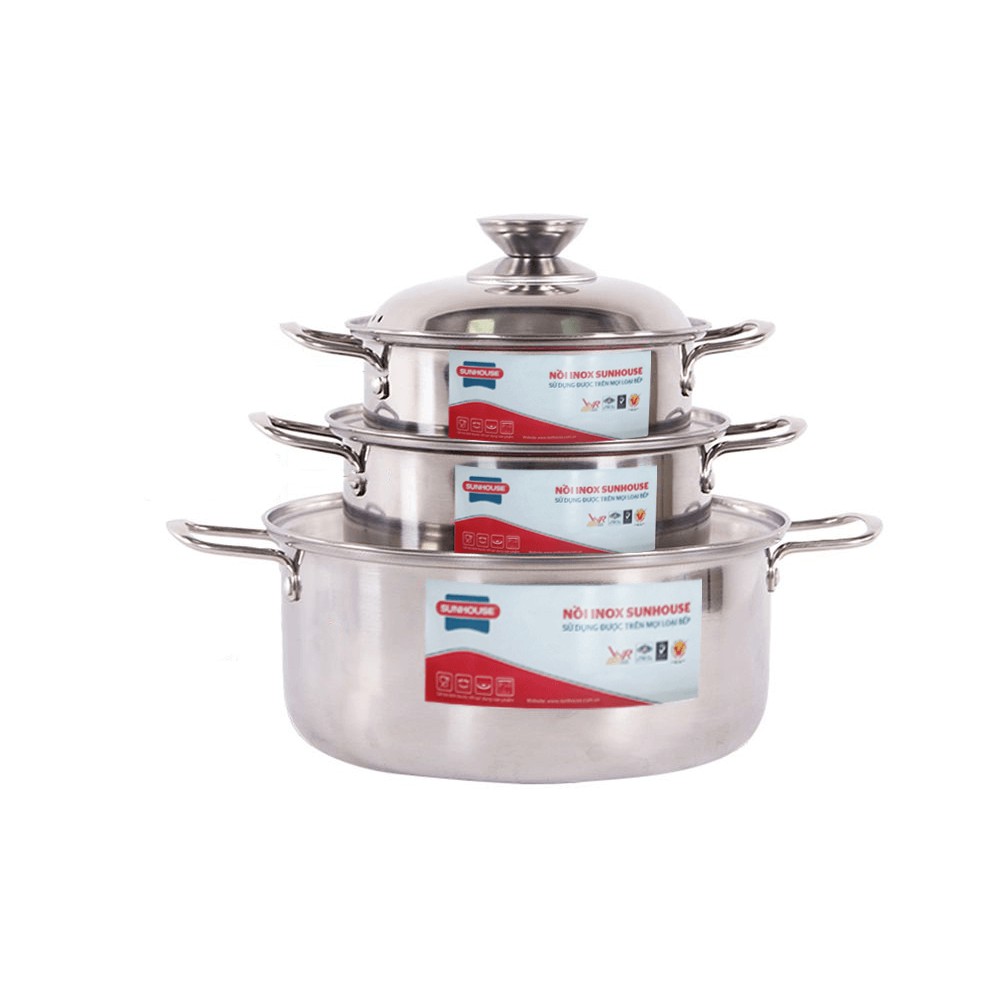SUNHOUSE 1 bottom stainless steel cookware set SH224 (NEW)