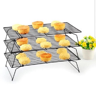 Rack hong bánh 3 tầng màu đen