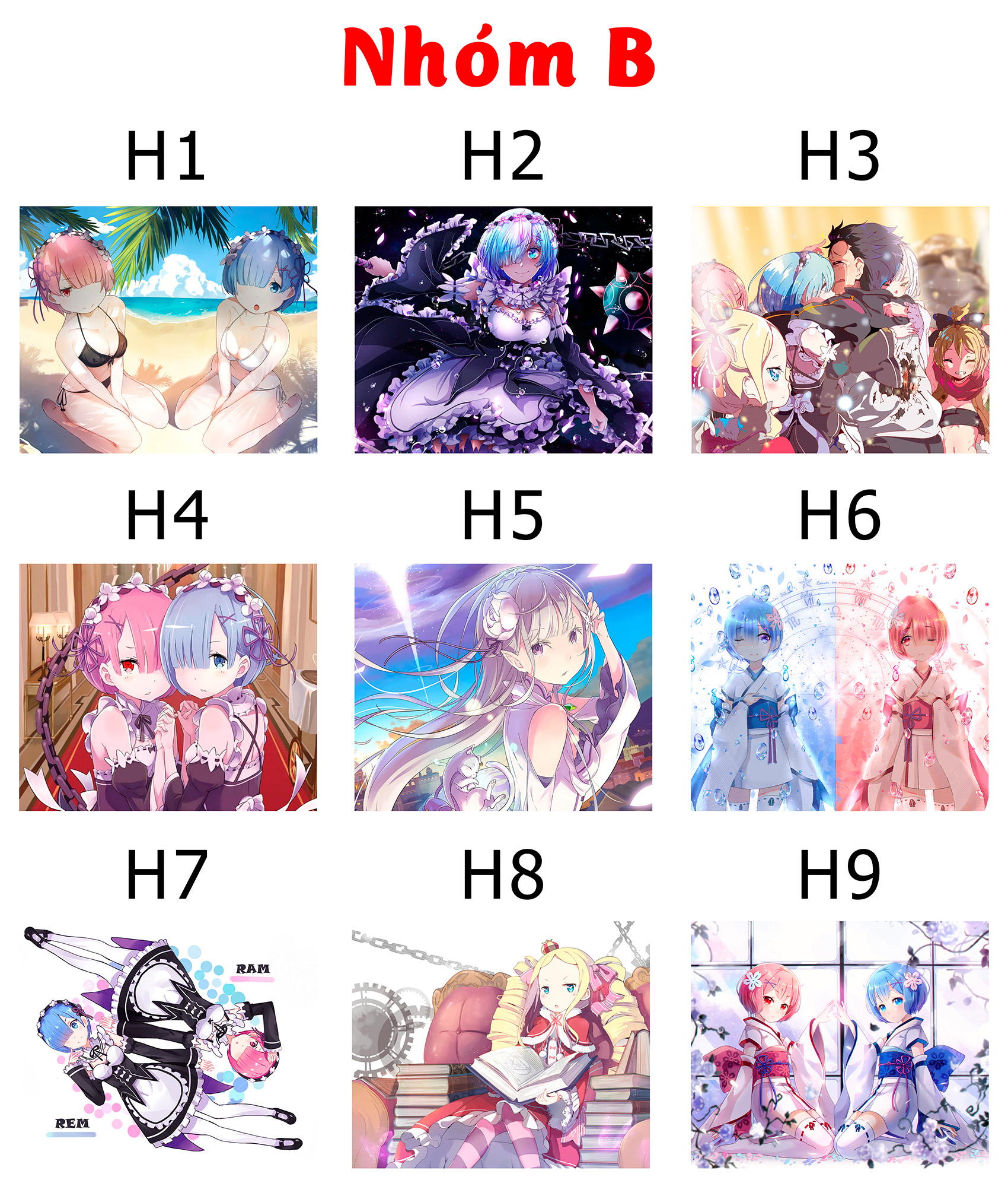 [HCM]Lót chuột anime Re: Zero - size 24x20cm [T69 Shop]