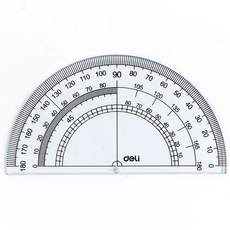 Bộ thước kẻ, eke, đo độ 15cm  4 chiếc túi zip 9597 Deli