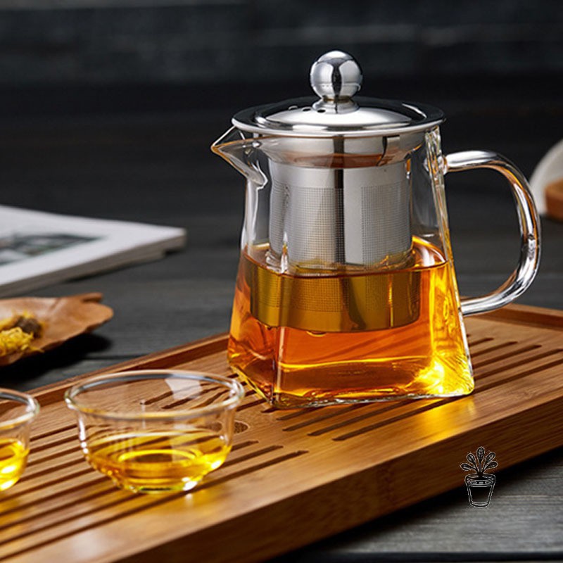 950ml premium heat resistant glass tea pot, tea pot