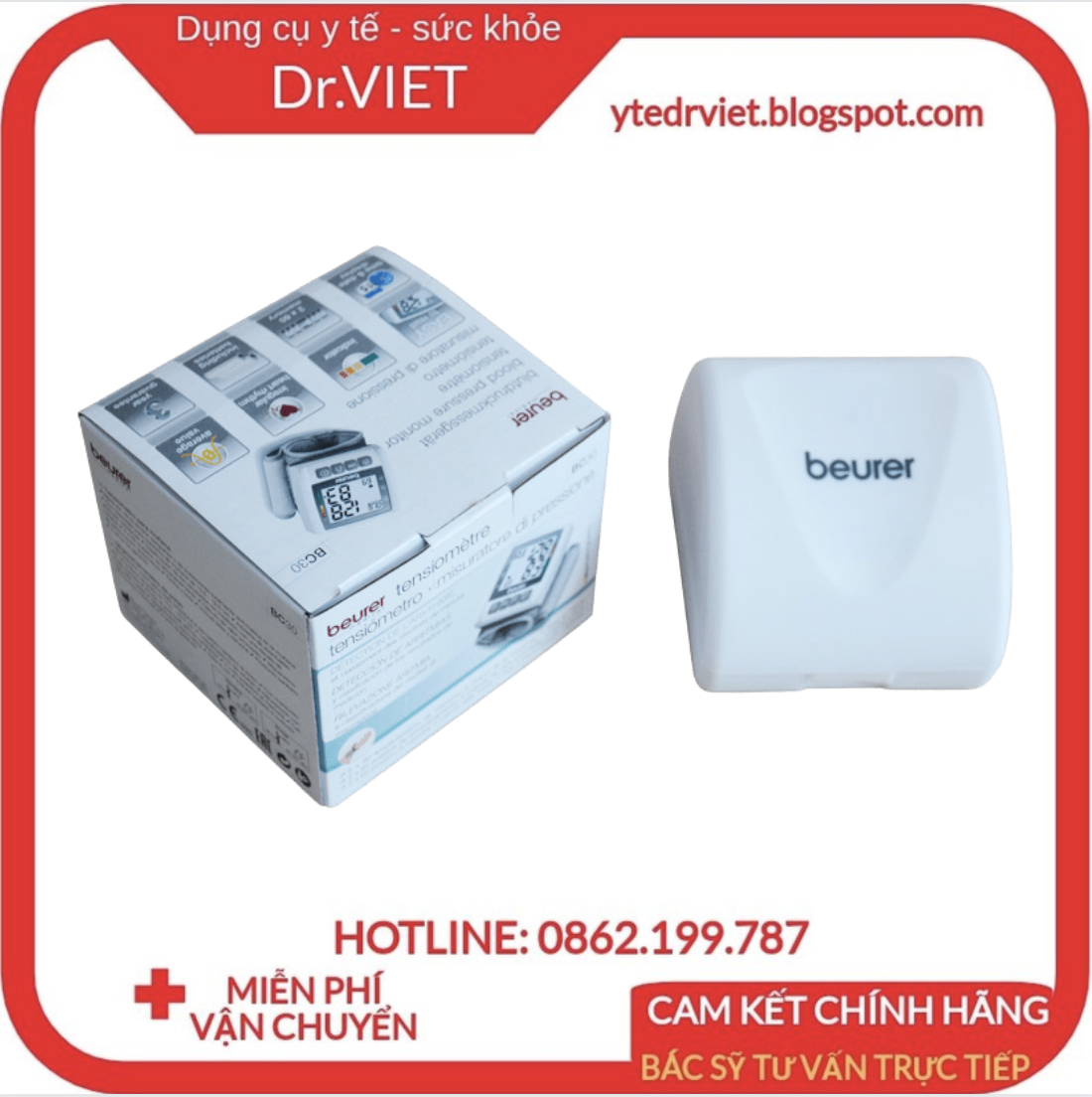 Máy đo huyết áp cổ tay điện tử BEURER BC30 Chính hãng- Nhập khẩu Đức, chính xác cao, thiết kế gọn nhẹ dễ dàng thao tác, cảnh báo nhịp tim, thiết kế gọn nhẹ, sử dụng pin, bảo hành 36 tháng ,  đảm bảo tiêu chuẩn WHO