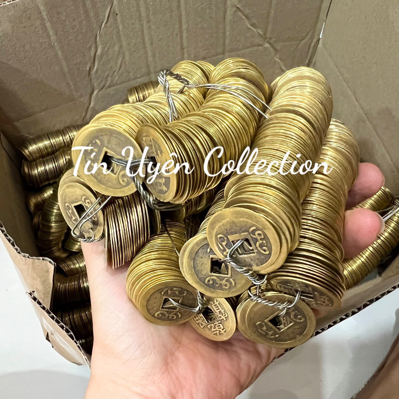 Combo 100 Xu Ngũ Đế Đồng nguyên chất phong thủy may mắn
