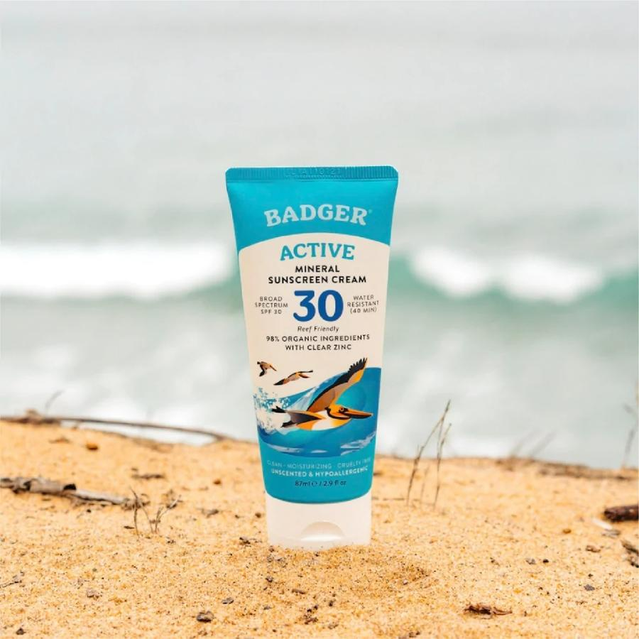 Kem chống nắng BADGER Active SPF 30 – 87mL