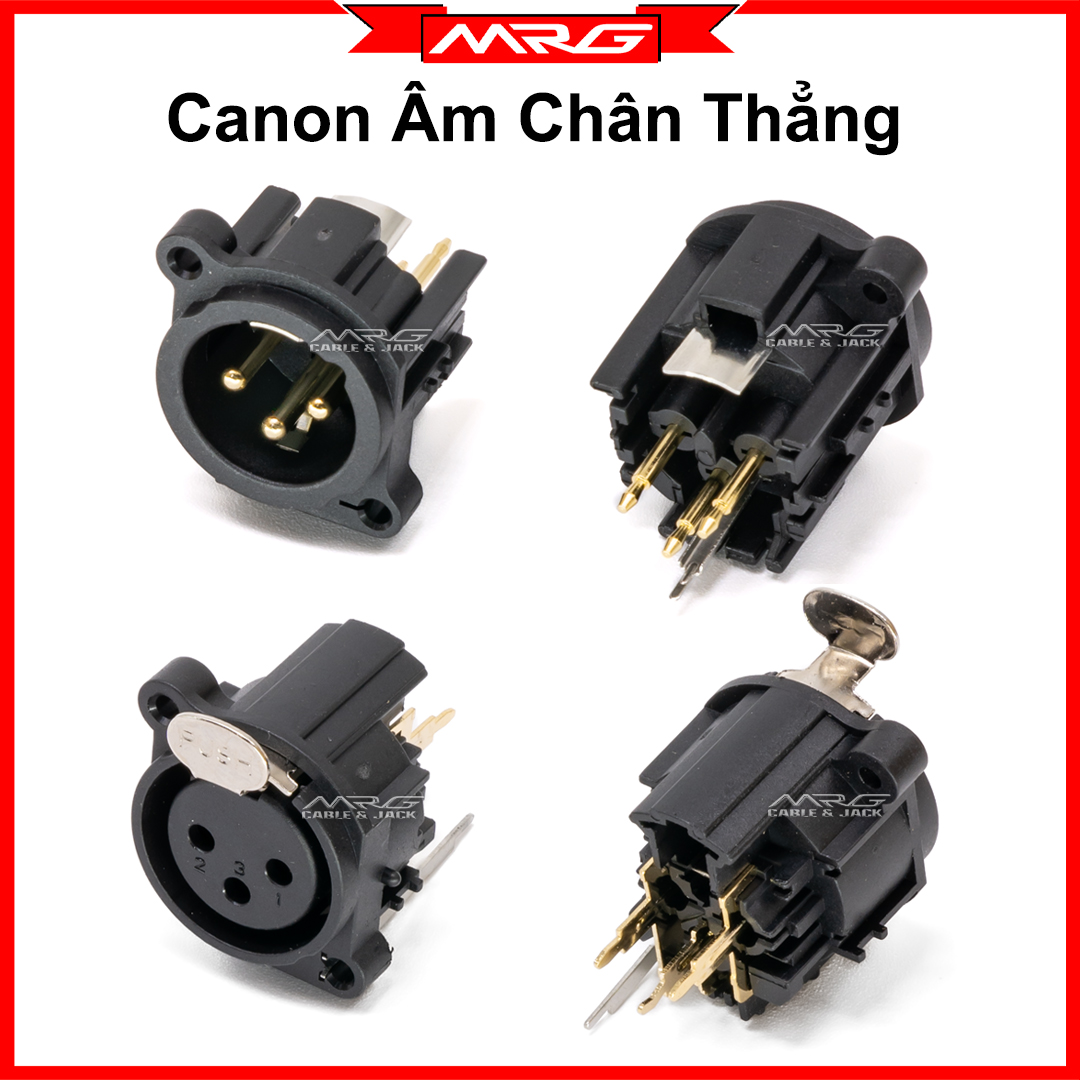 Jack Canon Âm Chân Thẳng (ổ cắm jack canong xlr) giá 1 chiếc.