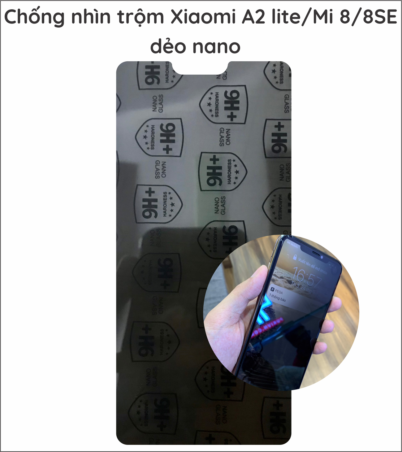 Dán cường lực chống nhìn trộm xiaomi Mi A1 / 5X / A2 lite / 6x / a3 / 8 / 8 se / 4 / 5s / 5s plus dẻo nano