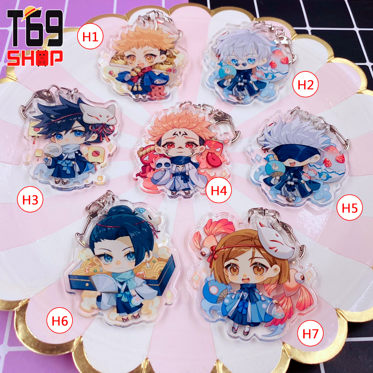 Móc khóa mica anime Jujutsu Kaisen - Mẫu 1 [T69 Shop]