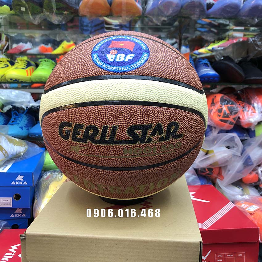 Quả bóng rổ da PU Gerustar – Size 6, 7 (Tặng kim bơm và túi đựng bóng)