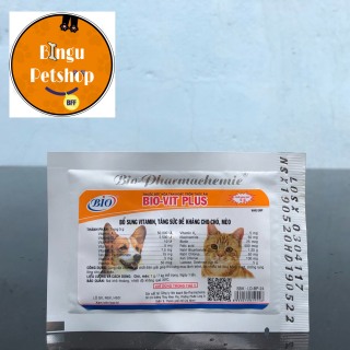 [LẺ 1 GÓI] Sản phẩm bổ sung vitamin và tăng đề kháng chó mèo Biovit Plus (gói 5g) thumbnail
