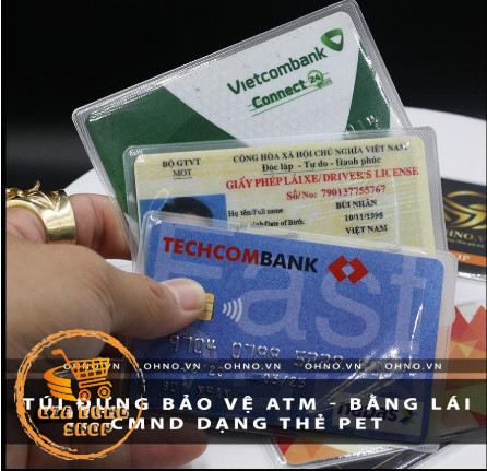 QUÀ TẶNG Vỏ bọc thẻ ATM, thẻ CCCD, bằng lái xe, thẻ tín dụng trong suốt