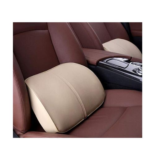 Gối Tựa Lưng Ô Tô 3D Cao Su Non Bọc DA Cao Cấp - GỐI TỰA LƯNG