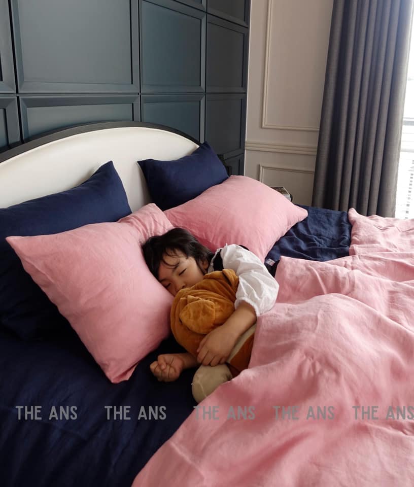 Vỏ gối ôm 100% Linen THE ANS size 70x100cm