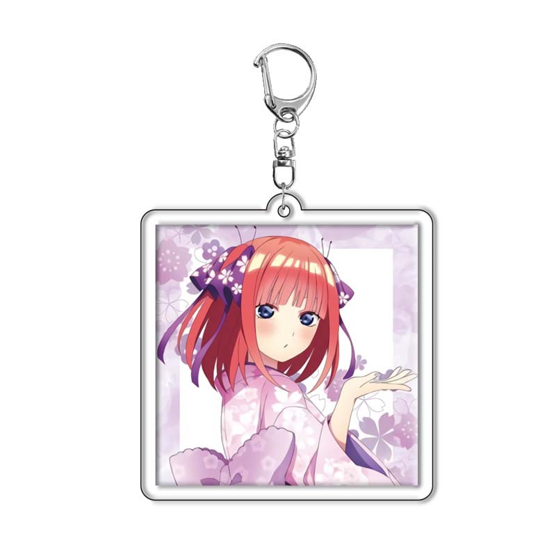 Móc khóa mica anime Gotoubun no Hanayome - Mẫu 2 (Hình in ép giữa 2 mặt mica) [T69 Shop]