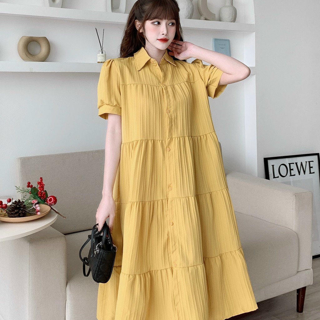 ĐẦM BẦU -VÁY BẦU CÔNG SỞ THẮT NƠ EO XINH XẮN