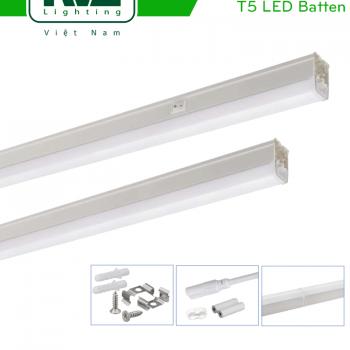 02 Bóng đèn tuýp led T5 hắt trần 0.3m liền máng