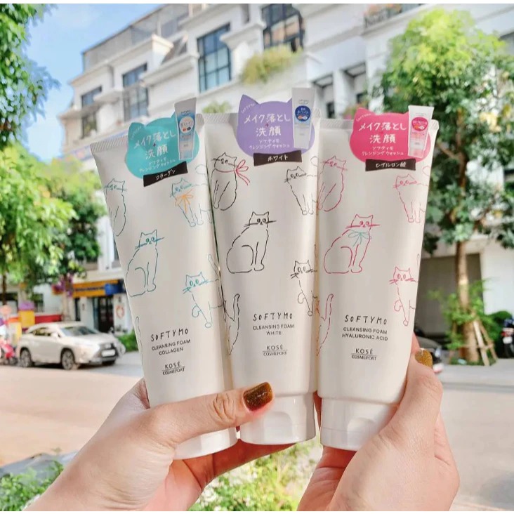 Sữa Rửa Mặt Trắng Da Kose Softymo 190G/220G Nhật Bản