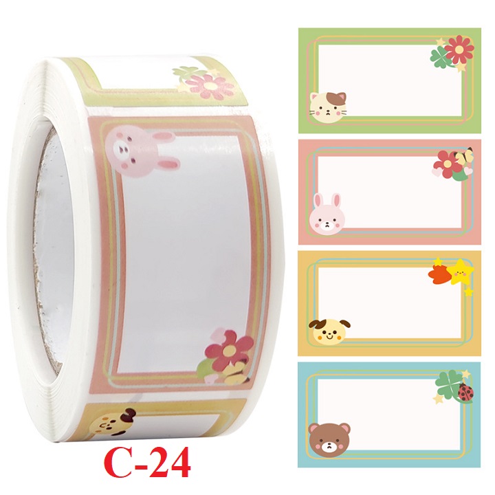 Cuộn 250 miếng Sticker Nhãn Dán [Tem dán] ghi nhớ 25x45mm
