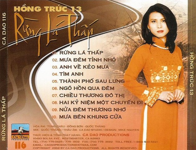 Ca Dao CD 116 - Hồng Trúc 13 (Rừng Lá Thấp)