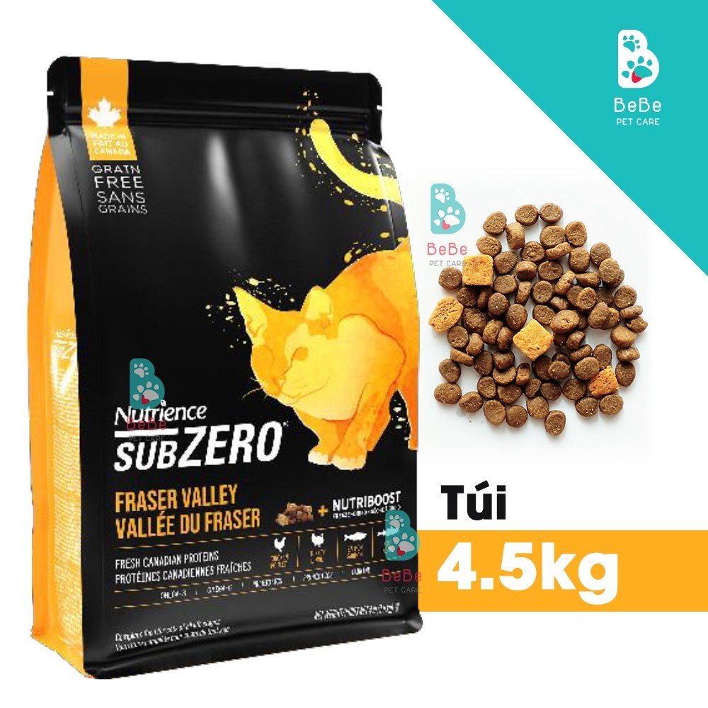 Hạt NUTRIENCE SubZero Fraser & Valley Cho Mèo (Gà Tây, Cá Hồi, Cá Trích, Cá Tuyết & Rau Củ Tự Nhiên)