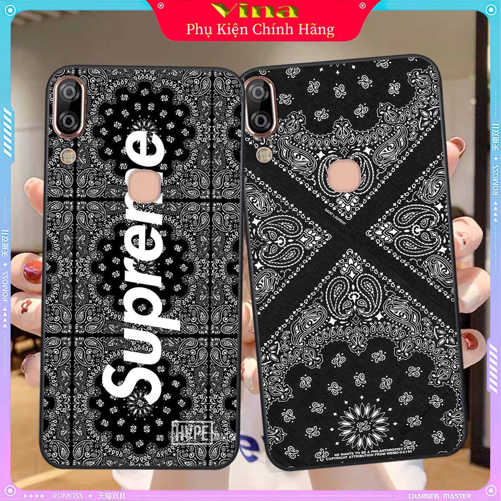 Ốp Vsmart Bee / Bee3 / Active1 / Active 1 Plus thương hiệu hoa văn trắng đen