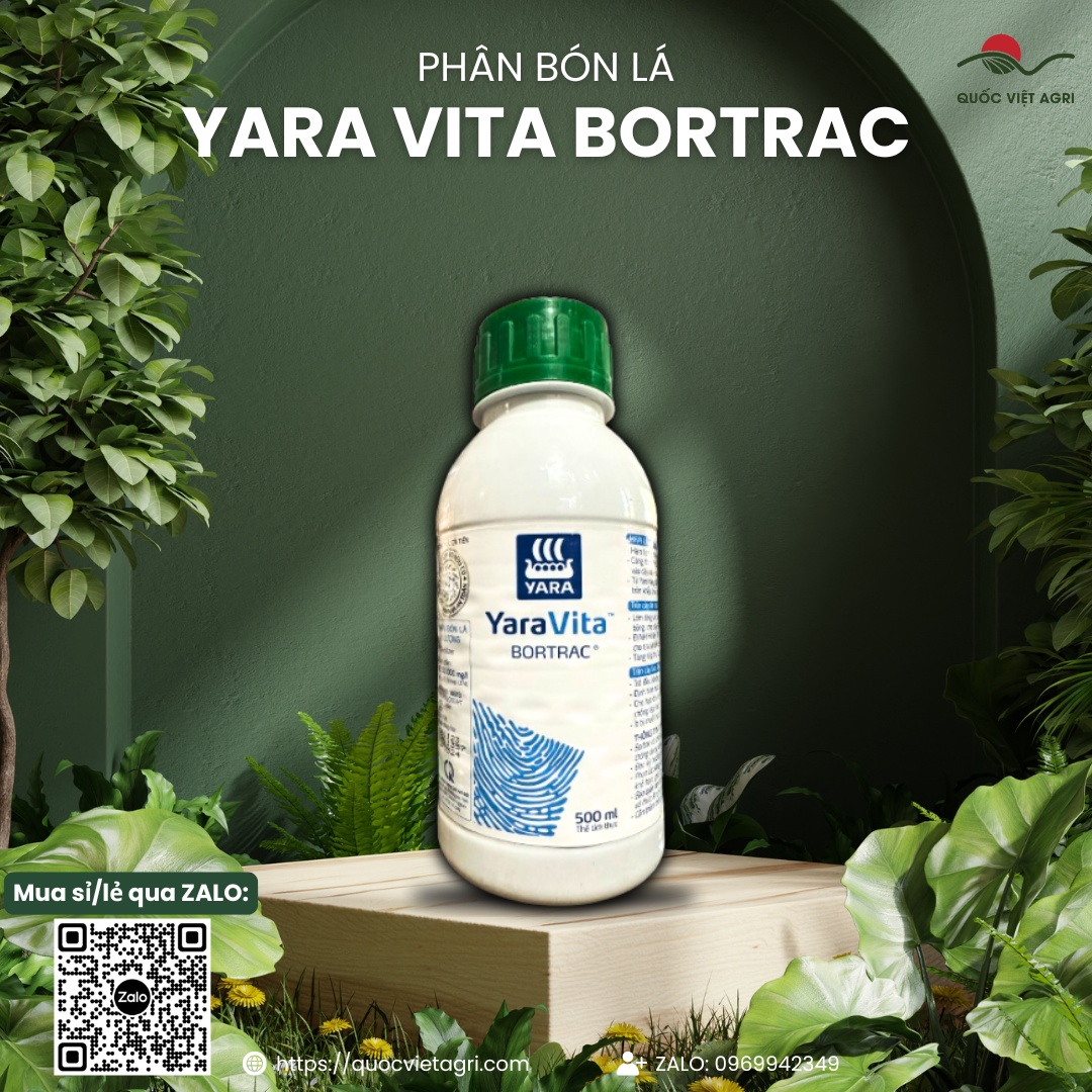 Phân bón lá BORTRAC Hợp Trí (chai 500ml - 1L) - Yara Vita Bortrac Ra hoa nhiều, bông to, dài