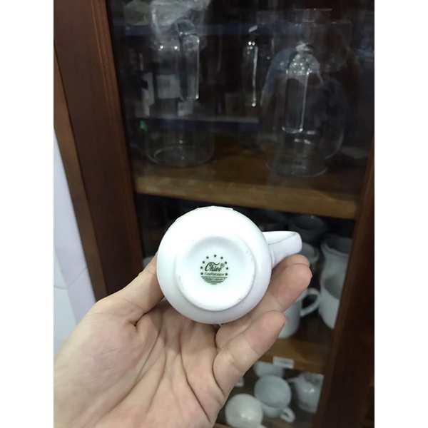 Bình Rót Sữa Ohio Size 1-2-3, Bình Sứ Rót Pha Chế Men Sứ Trắng, Cao Cấp | MTA-MART