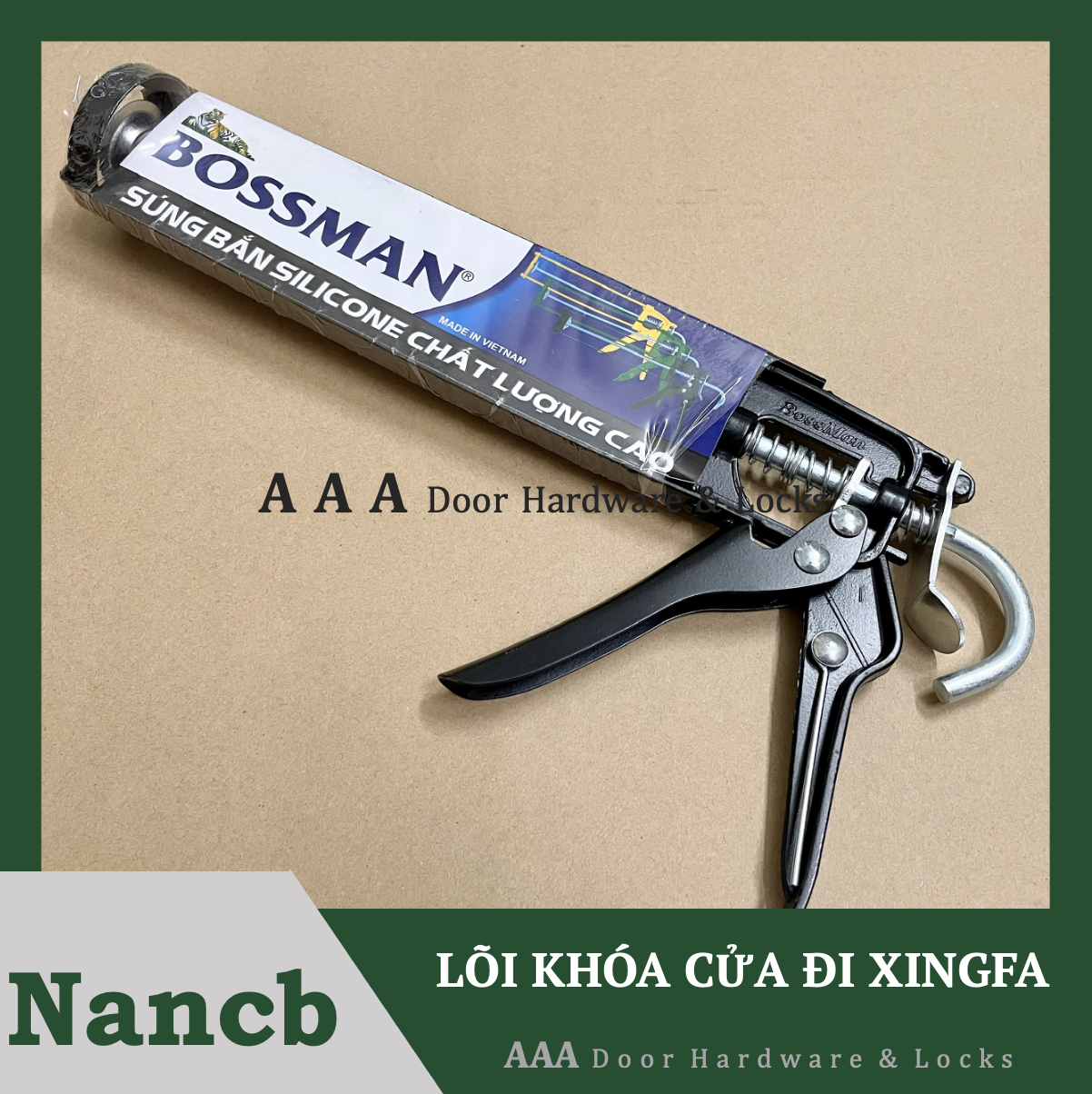Súng Bắn Keo Silicon Dạng Lỏng - Súng Keo Đen Bossman