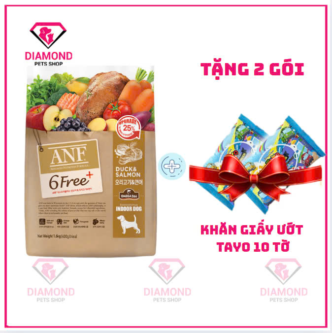 [1.6KG] ANF 6FREE+ Thức Ăn Hạt Hữu Cơ Cao Cấp Dành Cho Chó Mọi Lứa Tuổi