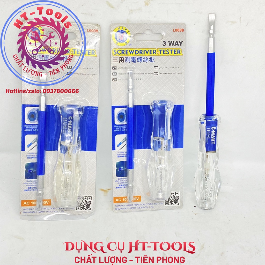 Bút thử điện hai đầu C-MART L0038