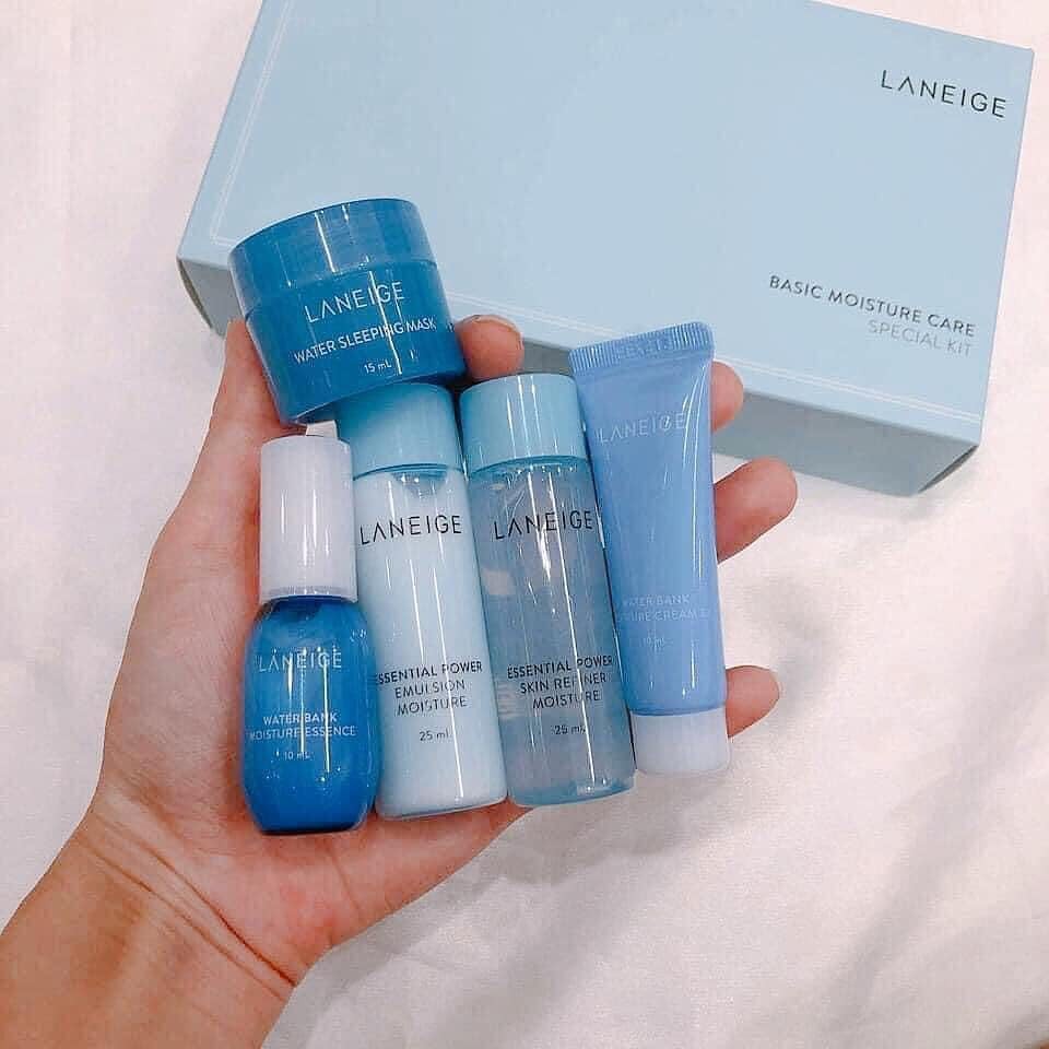 [Lấy mã giảm thêm 30%]Set 5 MóN DưỠNg ẨM Laneige Basic Moisture Care Speical Kit