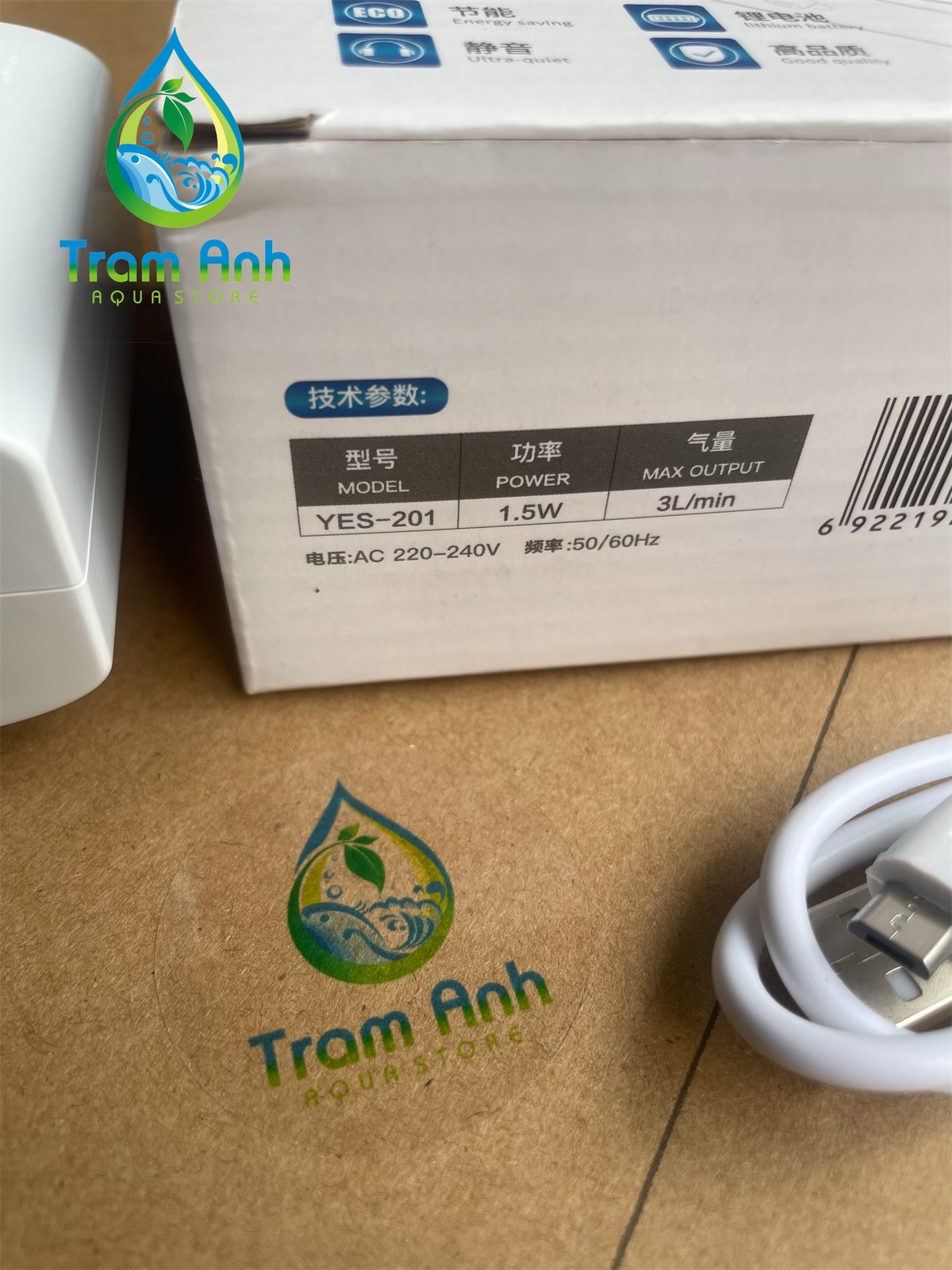 Máy sủi oxy YEE ( USB ) -  Máy sục oxy mini siêu êm cho bể cá