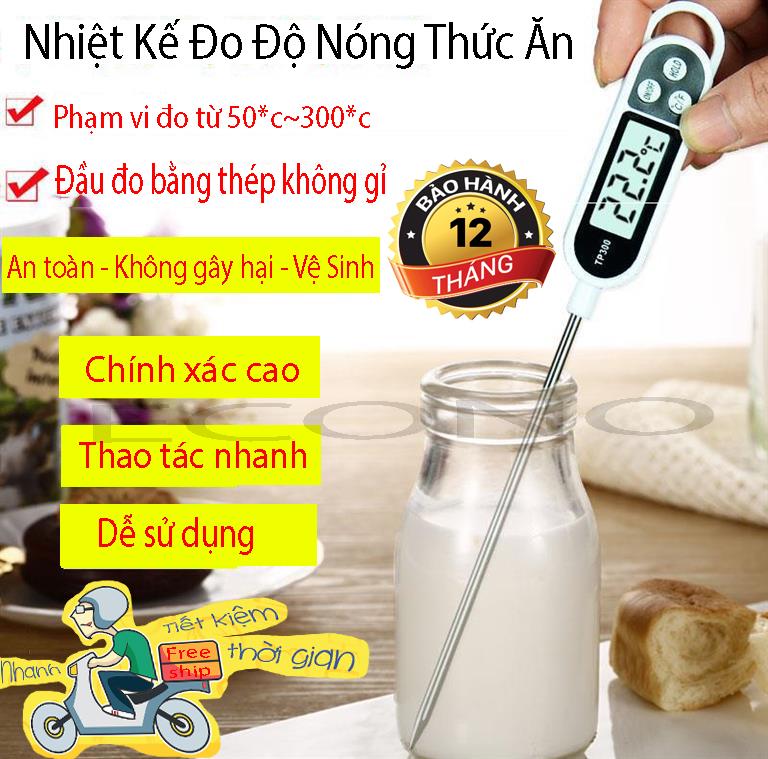 Dụng Cụ Nhà Bếp, Nhiệt Kế Nhà Bếp, Que Đo Nhiệt Độ, Nhiệt Kế Nấu Ăn, Pha Sữa Tp101 (Màu Đen), Màn Hình Lcd Hiện Thị Rõ Ràng, Nhỏ Gọn, Dễ Sử Dụng.