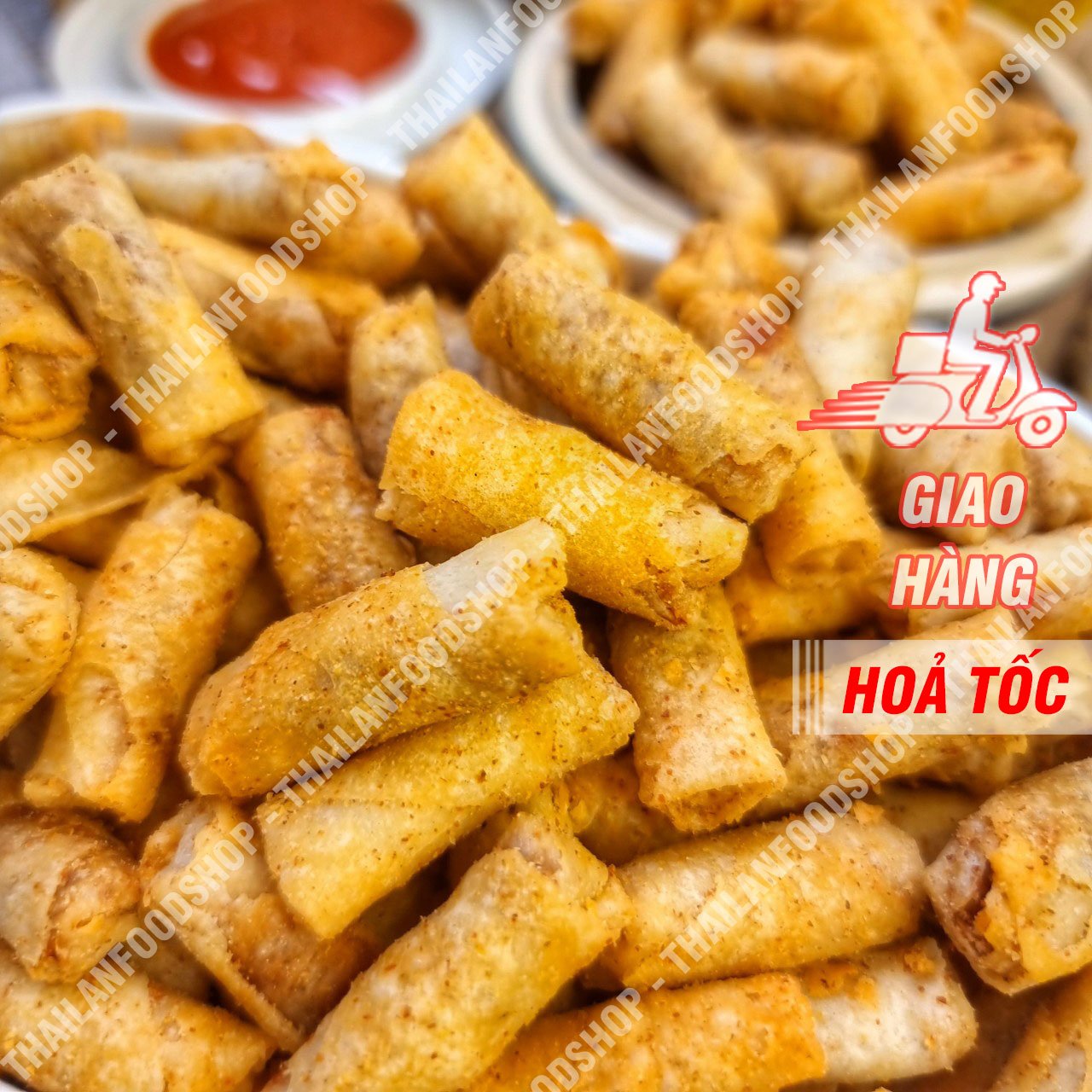 Chả Giò Tôm Mini Sấy Giòn Ăn Liền - Lon 400gr