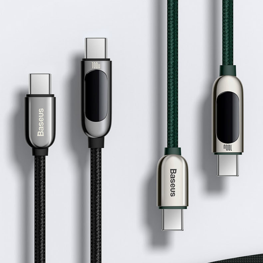Cáp sạc nhanh Baseus Display Fast Charging Data Cable Type-C to Type-C 100W - CATSK
