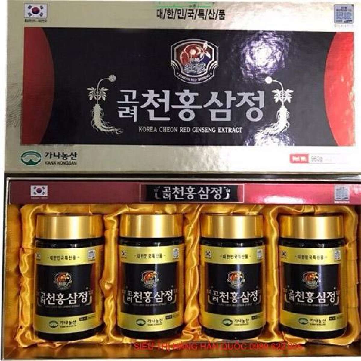 Cao Hồng Sâm Kana Nongsan Hàn Quốc Hộp 4 Lọ